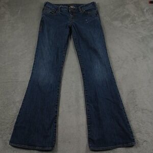 Silver Jeans Womens 31 Blue Denim Distressed Pockets‎ Aiko Bootcut
